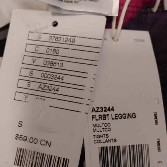 New with tags Authentic Adidas Sweatshirt & Leggings Women's Small Pansy design - Picture 3 of 5